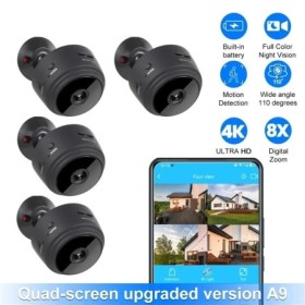 2024 nuevo 4K A9 Mini cámara Wifi vídeo inalámbrico IR visión nocturna