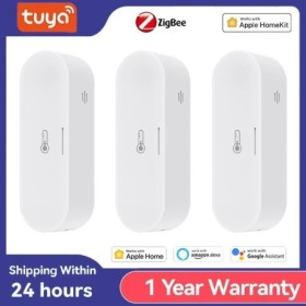 Tuya-Sensor inteligente de temperatura y humedad Zigbee, termómetro in
