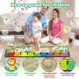 Rodzon Musical Piano Baby Mat with 10 Animals, Children's Toys 1 2 3 Years, Baby Gift, Play Mat Baby 9 Melodies 19 Songs,
