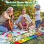 Rodzon Musical Piano Baby Mat with 10 Animals, Children's Toys 1 2 3 Years, Baby Gift, Play Mat Baby 9 Melodies 19 Songs,