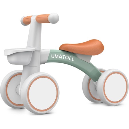 Umatoll Bicycle without pedals for children from 1 year of balance, toys for babies from 12 to 24 months, baby bike with basket,