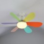 wonderlamp - Altari E27 Multicolor 18W LED Ceiling Fan and Bulb with Remote Control and CCT 3000-4000-6000K