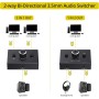 PROZOR Conmutador de Audio Bidireccional de 3,5 mm, Conmutador de Audio 2 (1) IN-1 (2) out con Control de Volumen,Botón de