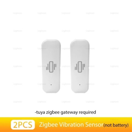 Tuya-Sensor de vibración inteligente Zigbee, Detector de movimiento y 