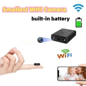 Mini cámara más pequeña 1080P HD WIFI batería integrada IP videocámara