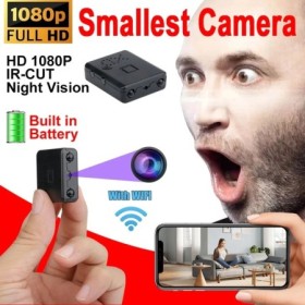 Mini cámara HD de 1080P, cámara Wifi con batería integrada, videocámar