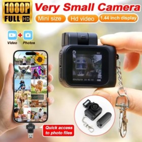 Mini cámara con llavero Y4000, compatible con tarjeta TF con pantalla 