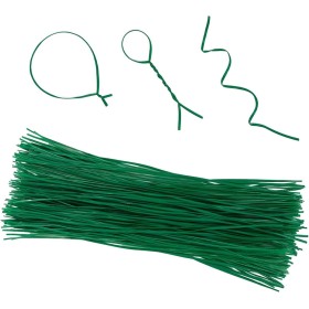 XIABYAYU Alambre de Jardinería Verde, 100 Pcs Alambre para Plantas, 20cm Alambre Verde Jardin Fino, Alambre para Atar Plantas,