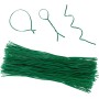 XIABYAYU Alambre de Jardinería Verde, 100 Pcs Alambre para Plantas, 20cm Alambre Verde Jardin Fino, Alambre para Atar Plantas,