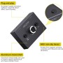 PROZOR Conmutador de Audio Bidireccional de 3,5 mm, Conmutador de Audio 2 (1) IN-1 (2) out con Control de Volumen,Botón de