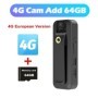 PEGATAH 4G Video Cámara Corporal 4K UHD Mini Grabadora Corporal Inalám