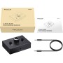 PROZOR Conmutador de Audio Bidireccional de 3,5 mm, Conmutador de Audio 2 (1) IN-1 (2) out con Control de Volumen,Botón de