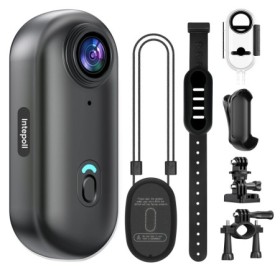Mini cámara de acción WIFI 4K, grabadora de vídeo portátil POV con pul