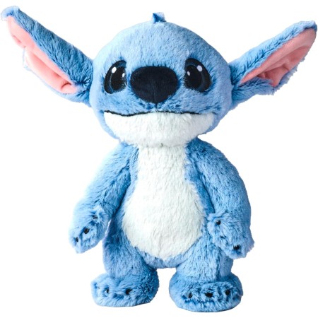 Disney Live Action Stitch, 6315870511 Simba Soft Plush Figure, 25 cm Height, True to the Original, Standing, for Babies and