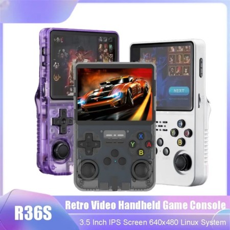 Consola de juegos portátil R36S, pantalla IPS de 3,5 pulgadas, sistema