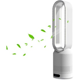 SHAVINGFUN Tower Fans, 20 Inch Bladeless Tower Fan, Silent Tower Fan with Remote Control, LED Display, 8 Speeds, 2 Hour Timer,