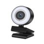 Cámara web 1080P, Mini cámara Full HD con anillo de luz de relleno, mi
