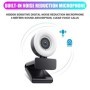 Cámara web 1080P, Mini cámara Full HD con anillo de luz de relleno, mi
