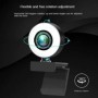 Cámara web 1080P, Mini cámara Full HD con anillo de luz de relleno, mi