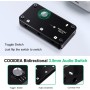COOIDEA Conmutador de audio estéreo de 3,5 mm, compatible con 1 entrada 3 salidas o 3 en 1 con cable de audio de 3,5 mm,