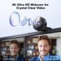 Cámara web 4K Cámara web 1080P 60fps con micrófono Mini cámara USB par