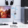 COOIDEA Conmutador de audio estéreo de 3,5 mm, compatible con 1 entrada 3 salidas o 3 en 1 con cable de audio de 3,5 mm,