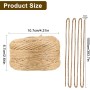 100 m Cuerda de Yute 3mm - Cuerda de Yute para Manualidades Rollo de Yute Natural Marrón Grueso Ideal para DIY Embalaje
