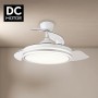 YOEVU ESPARTAN - Ceiling fan with LED light | DC motor | ALEXA compatible | Retractable blades | 3 tones and 6 speeds (ESPARTAN)