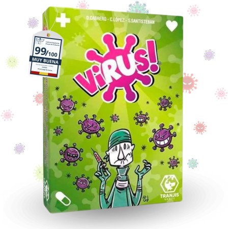 CAVECA Virus! Card Game for the Whole Family in Spanish, Virus Board Game for Boys and Girls from 8 to 99 Years, Children's Game