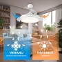YOEVU ESPARTAN - Ceiling fan with LED light | DC motor | ALEXA compatible | Retractable blades | 3 tones and 6 speeds (ESPARTAN)