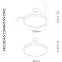 YOEVU ESPARTAN - Ceiling fan with LED light | DC motor | ALEXA compatible | Retractable blades | 3 tones and 6 speeds (ESPARTAN)