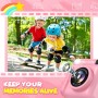 LUVTOY Instant Children's Photo Camera, 2.4 Inch Instant Camera Children with 32 GB Card and Printing Paper, 1080P Children's