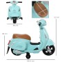 HOMCOM Electric Scooter for Children 18-36 Months 6V Battery Motorcycle with Headlight Horn and 4 Wheels Children's Motorcycle