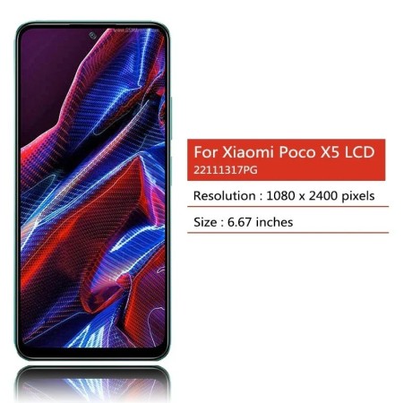 AMOLED 6,67" Para Xiaomi Poco X5 22111317 PG 22111317 Piezas de recamb