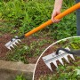 Rastrillo de jardín, Rastrillo de Acero al Carbono, Herramienta Multiusos de jardín para