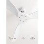CREATE / WINDWOOD/White ceiling fan with control / 75W, Silent, Ø132 cm, 3 speeds, timer, 2 heights