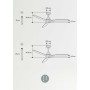 CREATE / WINDWOOD/White ceiling fan with control / 75W, Silent, Ø132 cm, 3 speeds, timer, 2 heights