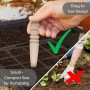 Dibber de la planta - Dibber de mano de madera | Herramienta de siembra de Dibbler, herramientas de jardín de 14.5x2.5 cm, fácil