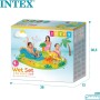 INTEX 57165 Inflatable Kids Swimming Pool with Water Disperser and Crocodile Slide, Children's Play Center