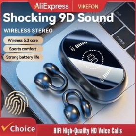 Auriculares inalámbricos de conducción ósea de alta calidad, cascos de