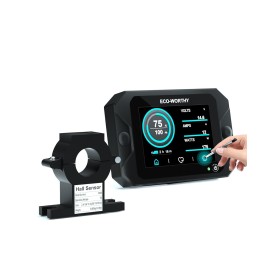 ECO-WORTHY Monitor de batería actualizado 300 A 12 V/24 V/36 V/48 V, pantalla táctil de 3,5 pulgadas, monitor de batería con