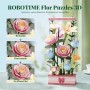 ROBOTIME Puzzle 3D Flores Maquetas para Construir Adultos Flores Rompecabezas Maqueta para Montar Construcciones con Caja,
