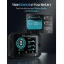 ECO-WORTHY Monitor de batería actualizado 300 A 12 V/24 V/36 V/48 V, pantalla táctil de 3,5 pulgadas, monitor de batería con
