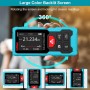 Kiprim Medidor Láser Dual 120M, Nivel Electrónico de Burbuja, Medidas Precisas y Función Pitágoras - Ideal para Construcción,