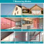 Kiprim Medidor Láser Dual 120M, Nivel Electrónico de Burbuja, Medidas Precisas y Función Pitágoras - Ideal para Construcción,