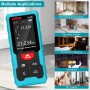 Kiprim Medidor Láser Dual 120M, Nivel Electrónico de Burbuja, Medidas Precisas y Función Pitágoras - Ideal para Construcción,