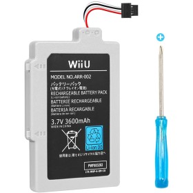 FLSTOR Batería para Nintendo Wii U Gamepad, 3600 mAh, recargable, batería de repuesto para Wii -U WUP-010 y WUP-012, incluye