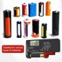 Comprobador De Pilas Probador universal de batería para pilas AAA, AA, C, D y Botton, 1.5V, 9V, Medidor Carga Pilas Comprobador