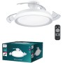 Philips LED Ceiling Light and Retractable Nickel Ceiling Fan with Remote Control
