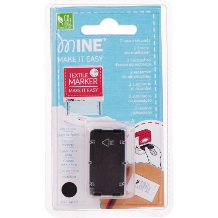Mine Stamp Marker for Clothes and Objects with Labels and Ink Refill in Black | Personalized Stamp of Clothing for Adults and